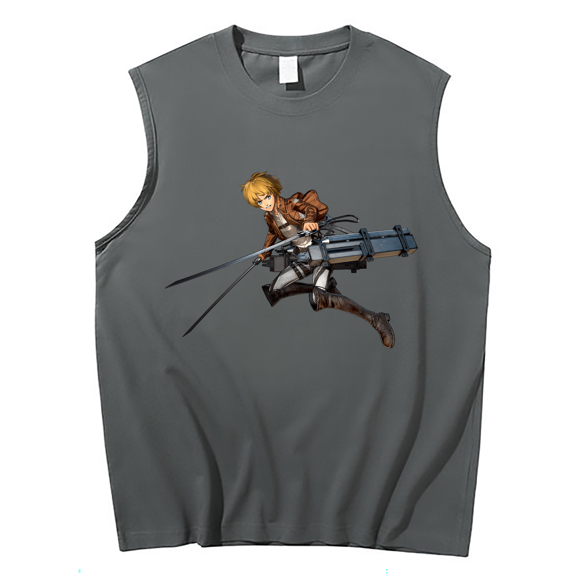 （画像用） 進撃の巨人 アルミン·アルレルト Attack on Titan Armin Arlert コットン100％タンクトップ（フロントプリント）
